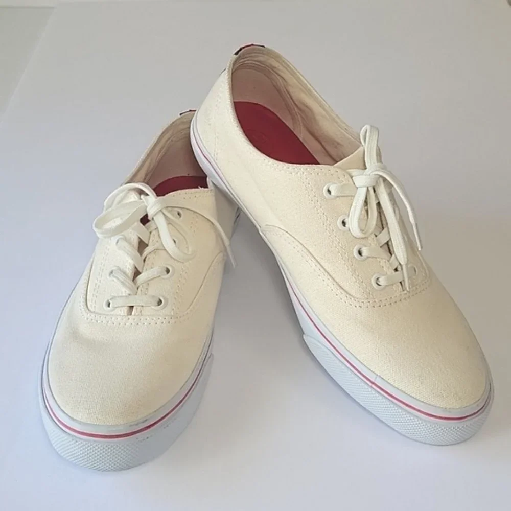 Tory Burch Murray off white lace-up sneakers women's size 10.5 - Picture 11 of 13